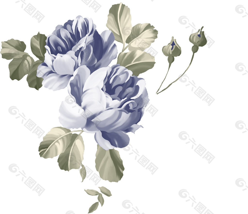 位图 植物图案 写意花卉 花朵 茉莉花 免费素材