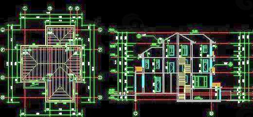 一套完整的别墅建筑结构施工图(15x11)