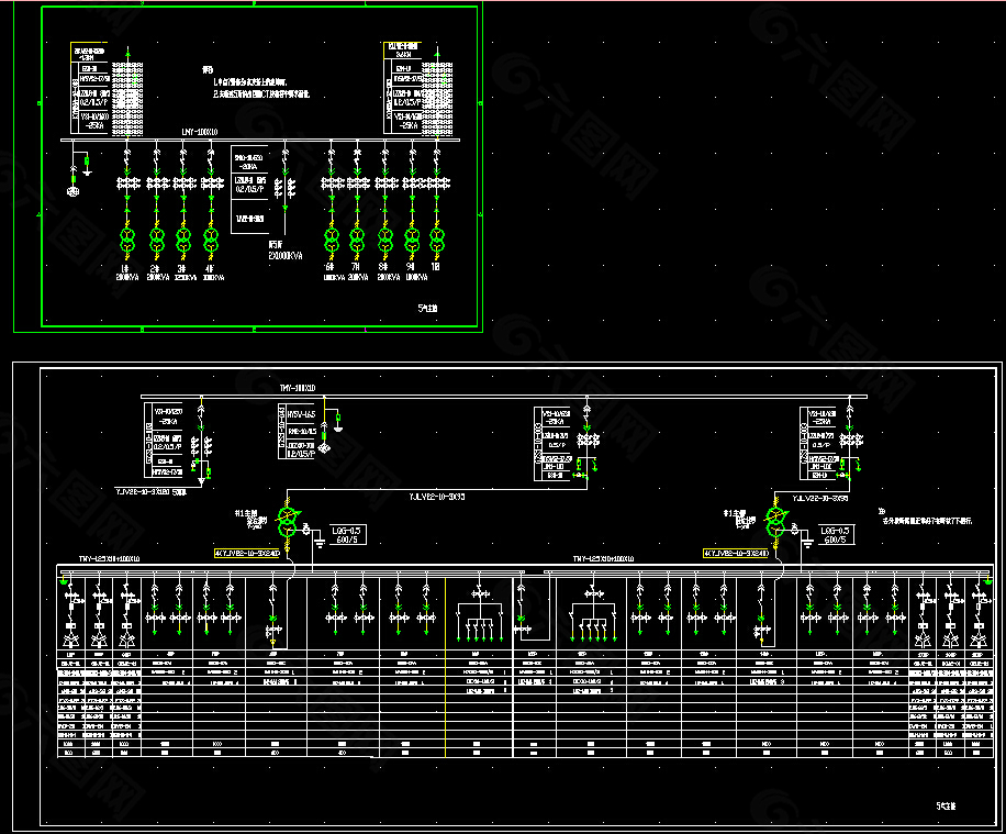 10KV变电站主接线图CAD图纸
