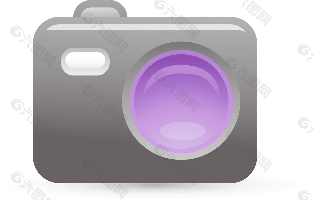 相机的紫色Lite媒体图标