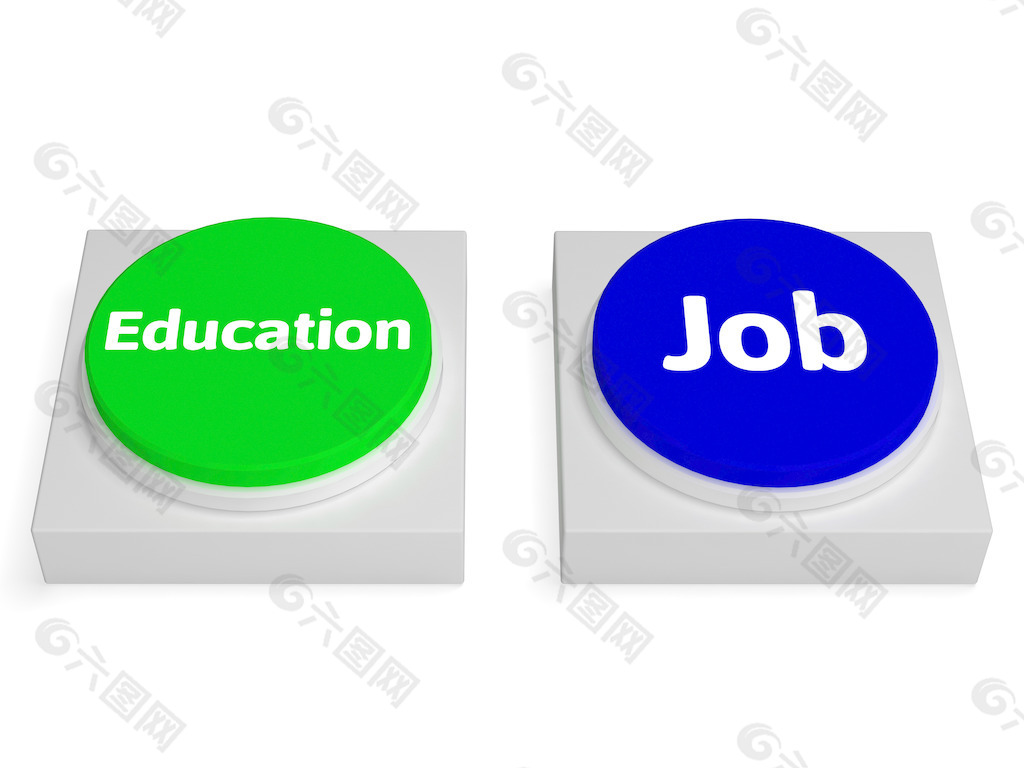 教育工作按钮显示学习或earnng