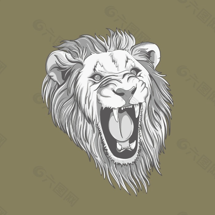 印花矢量图 动物 狮子 狮子头 男装 免费素材