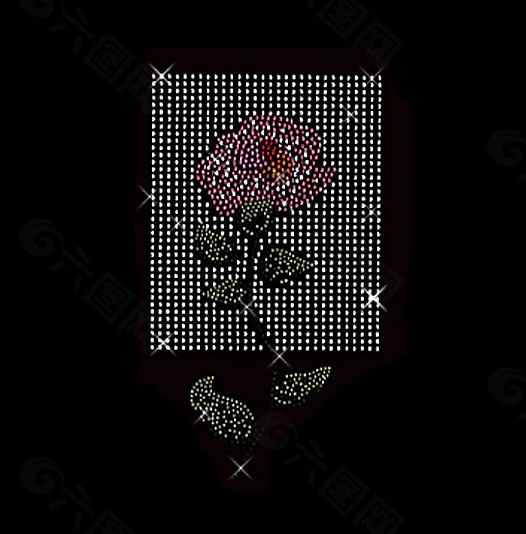 烫钻 植物 花朵 玫瑰花 免费素材