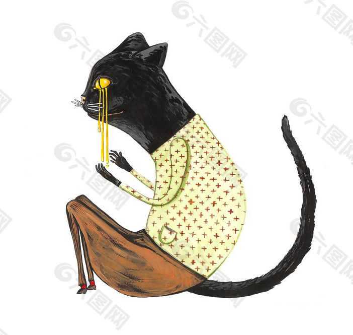 位图 艺术效果 手绘 动物 猫 免费素材