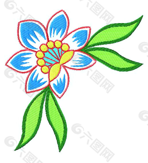 绣花 植物 花朵 免费素材