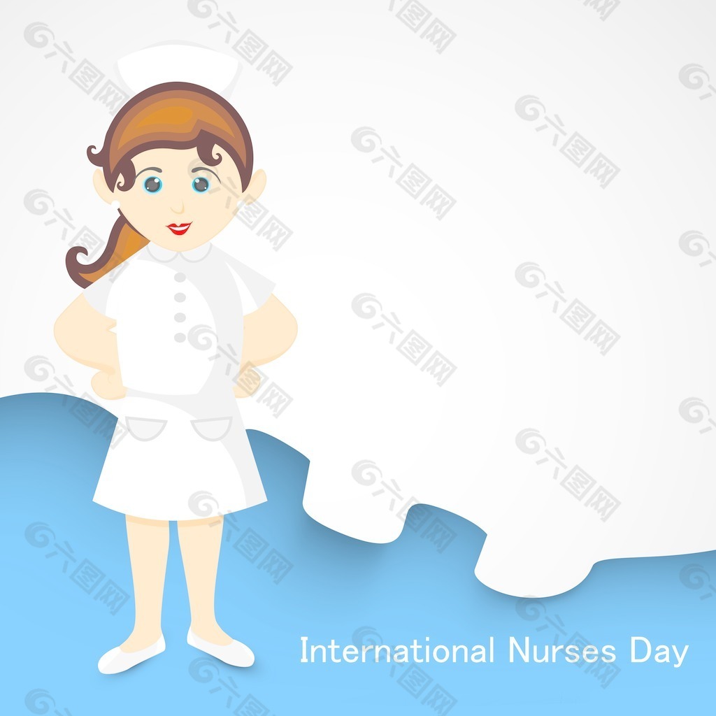 国际护士节的概念 一个护士的插图