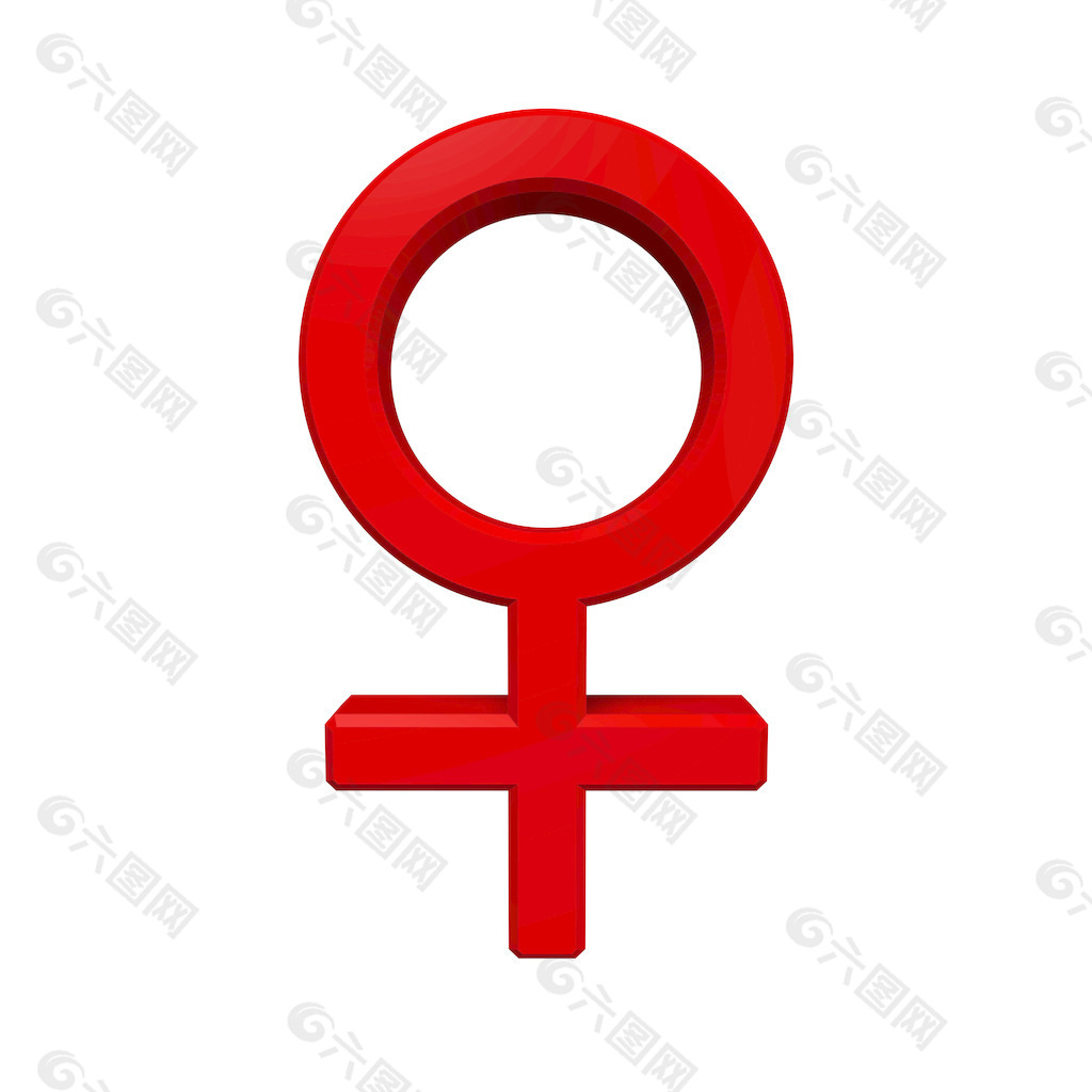 红色的女性性的象征