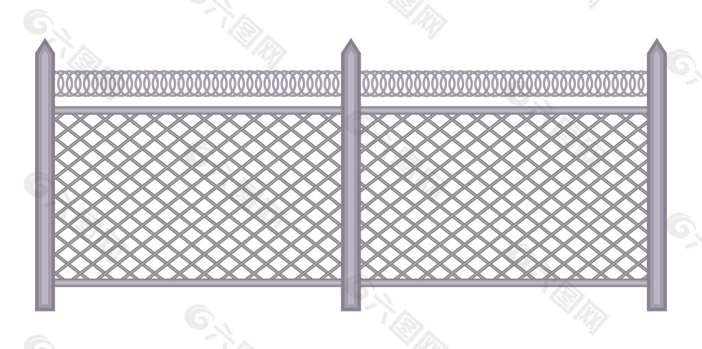 老式的线框的栅栏
