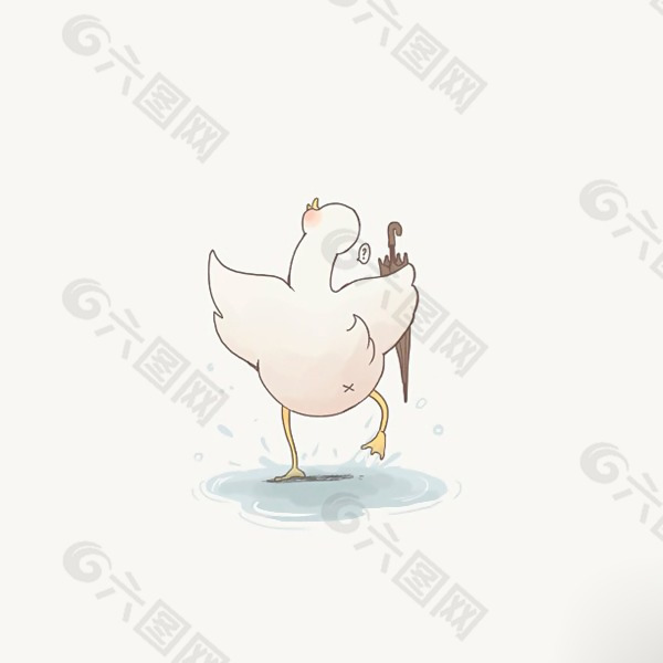 位图 可爱卡通 卡通动物 鹅 生活元素 免费素材