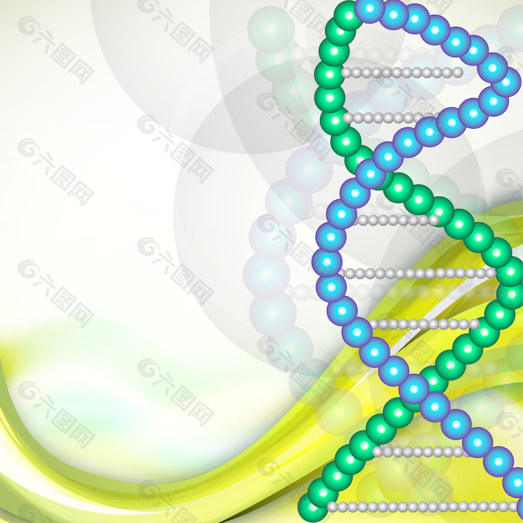 摘要医学与DNA结构对绿色波背景
