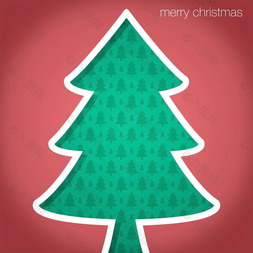 圣诞树 圣诞卡的切矢量格式