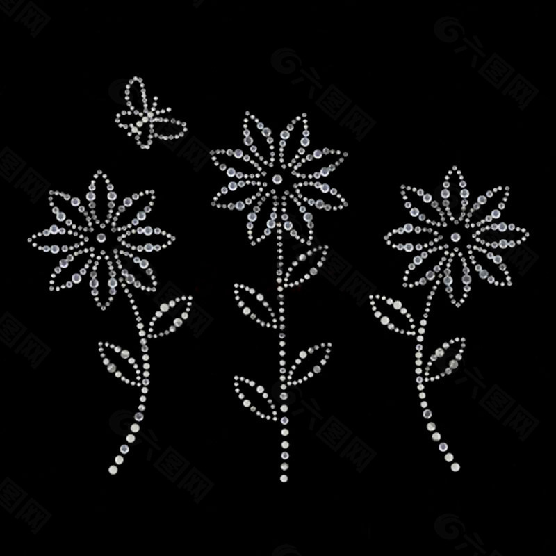 烫钻 植物 花朵 免费素材