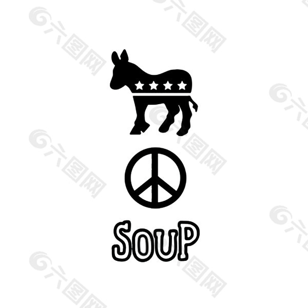 位图 动物 驴 徽章标记 反战标记 免费素材