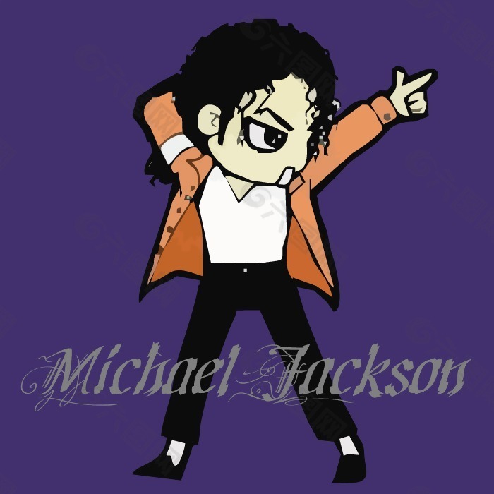 印花矢量图 人物 男人 MJ 迈克尔杰克逊 免费素材