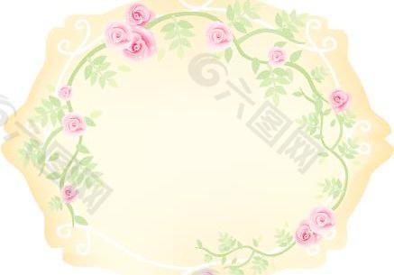 情人节花纹边框矢量图16
