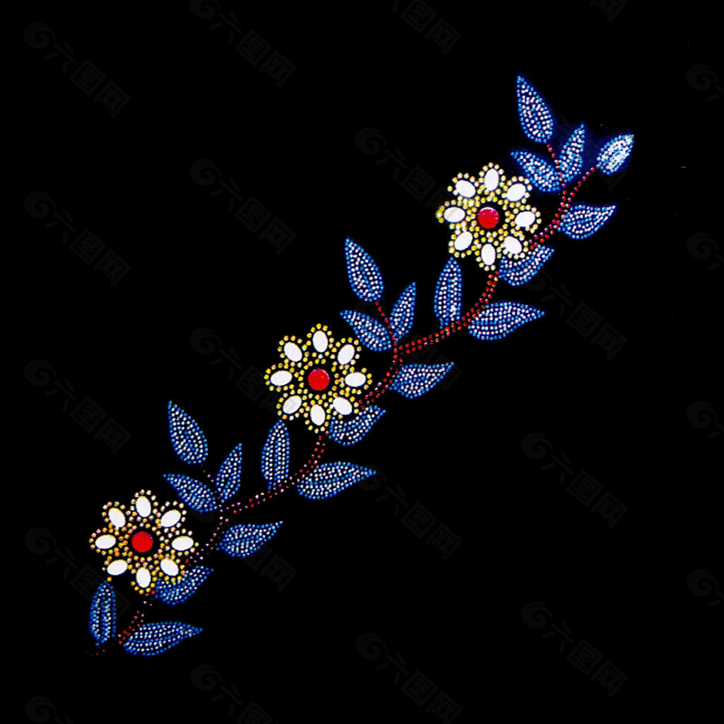 烫钻 植物 花朵 免费素材