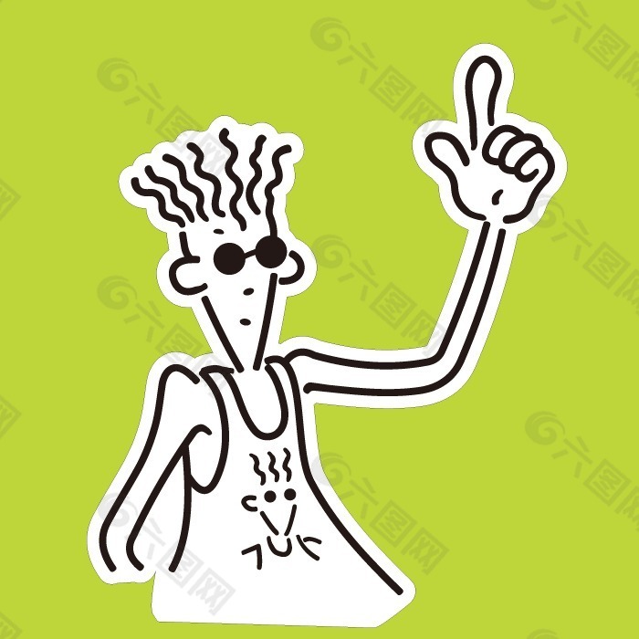 印花矢量图 人物图案 七喜 fido dido 免费素材