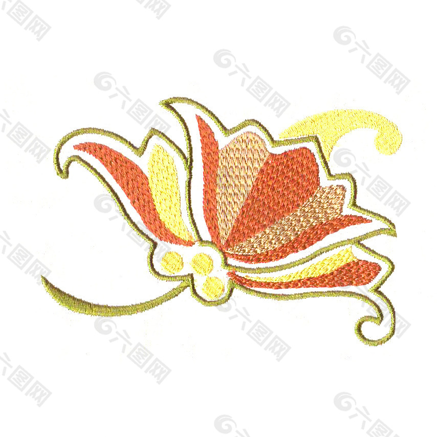 绣花 植物 花朵 免费素材