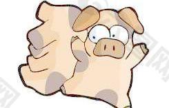卡通生肖猪年素材-可爱猪矢量图25