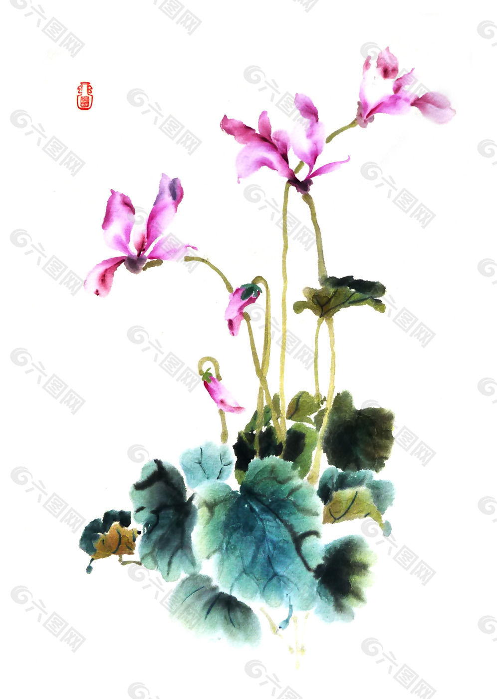 位图 植物 写意花卉 花朵 水墨画 免费素材