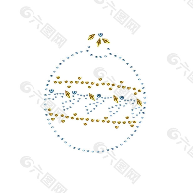 烫钻 几何 圆形 花纹 免费素材