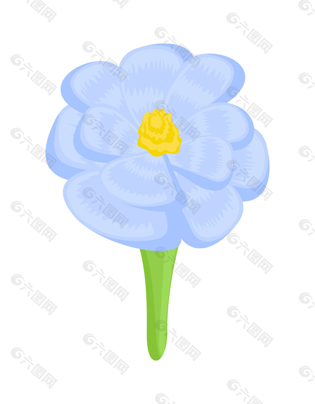 蓝色雏菊抽象设计