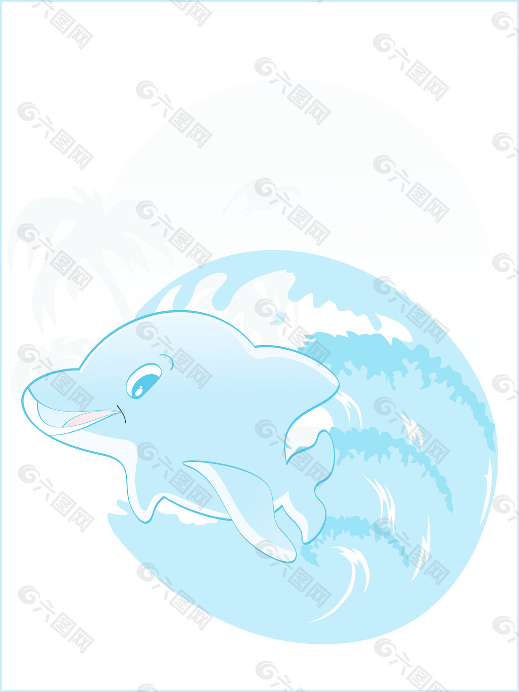 热带的背景与海豚背景素材免费下载 图片编号 六图网