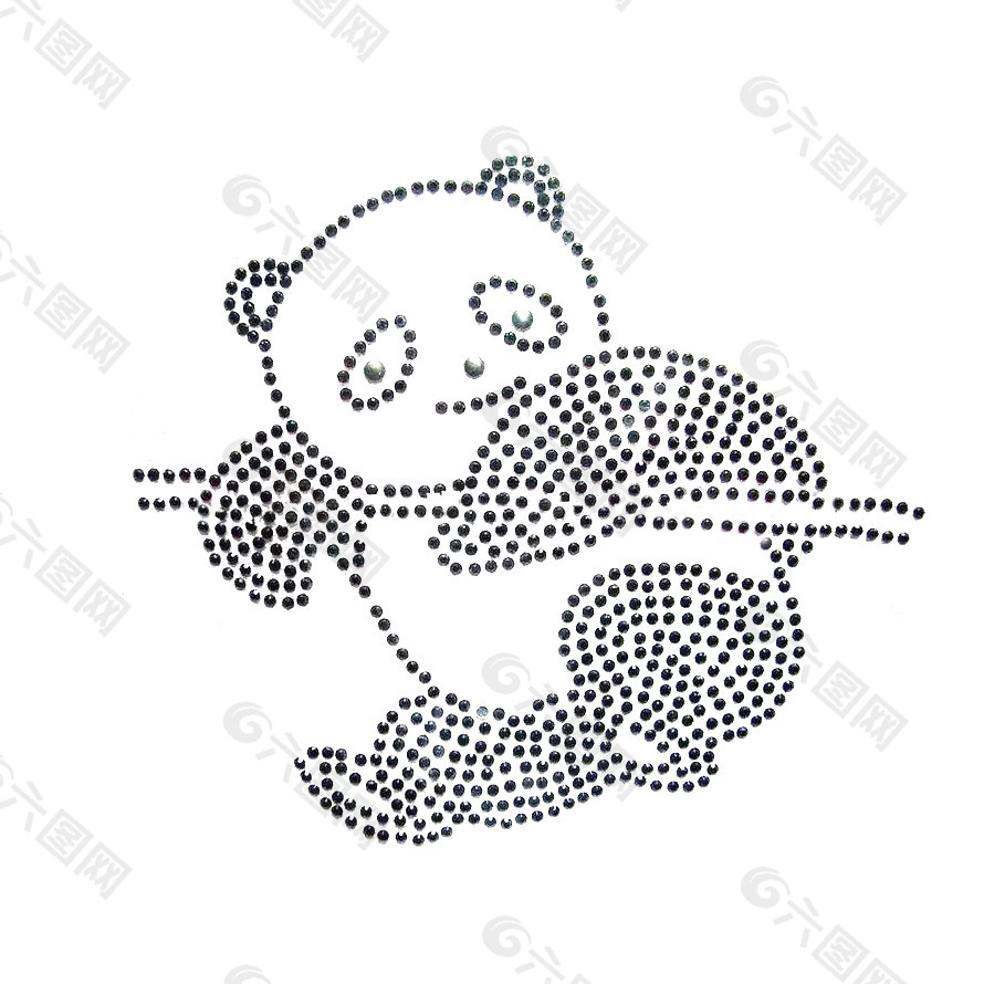 烫钻 动物 熊猫 免费素材