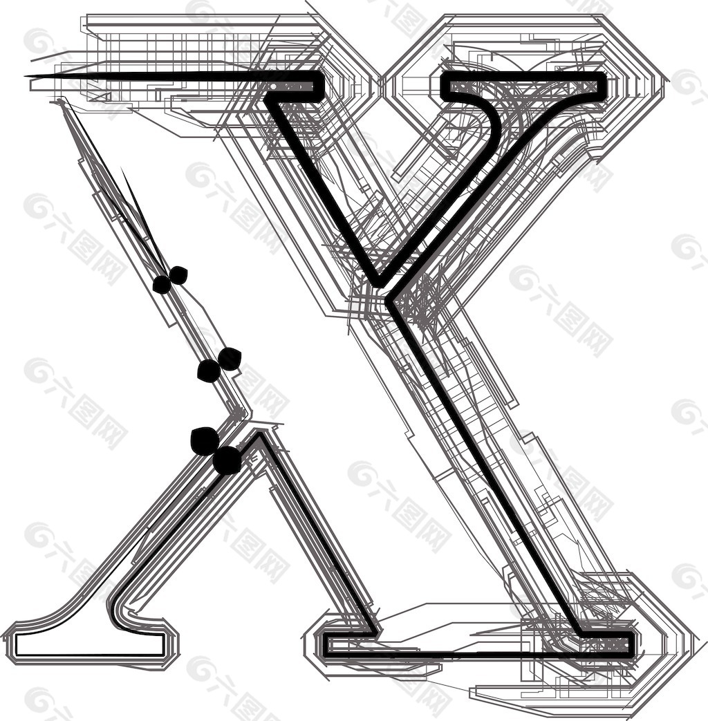 字体的字母X技术设计元素素材免费下载(图片编号:3809161)-六图网