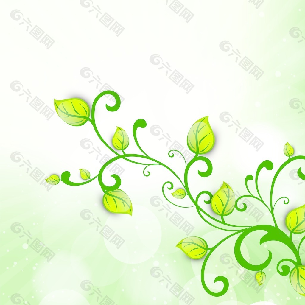 摘要自然背景与鲜绿色的叶子的分支背景素材免费下载 图片编号 六图网