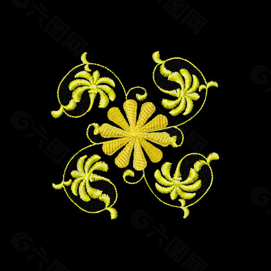 绣花 花纹 抽象花纹 免费素材