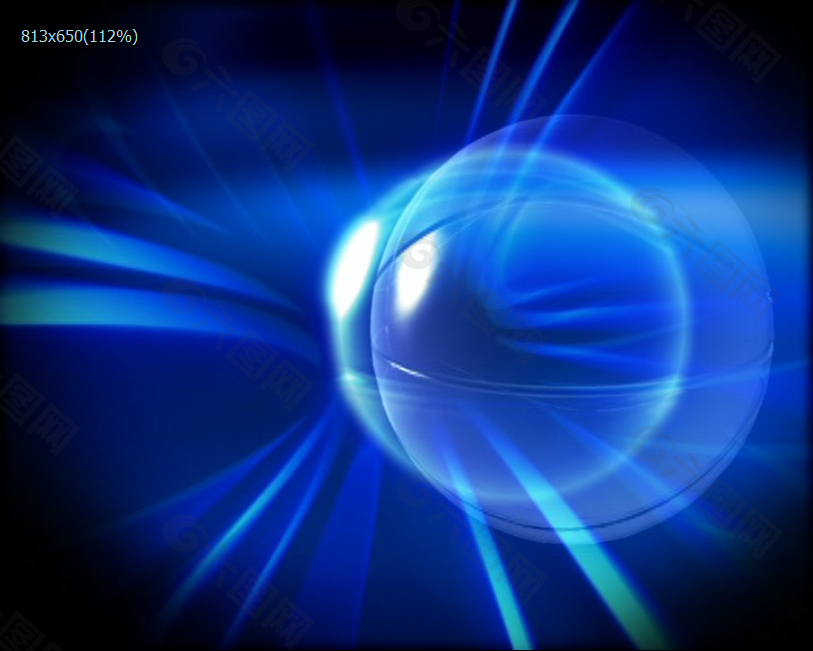 蓝色闪光球体动态视频素材