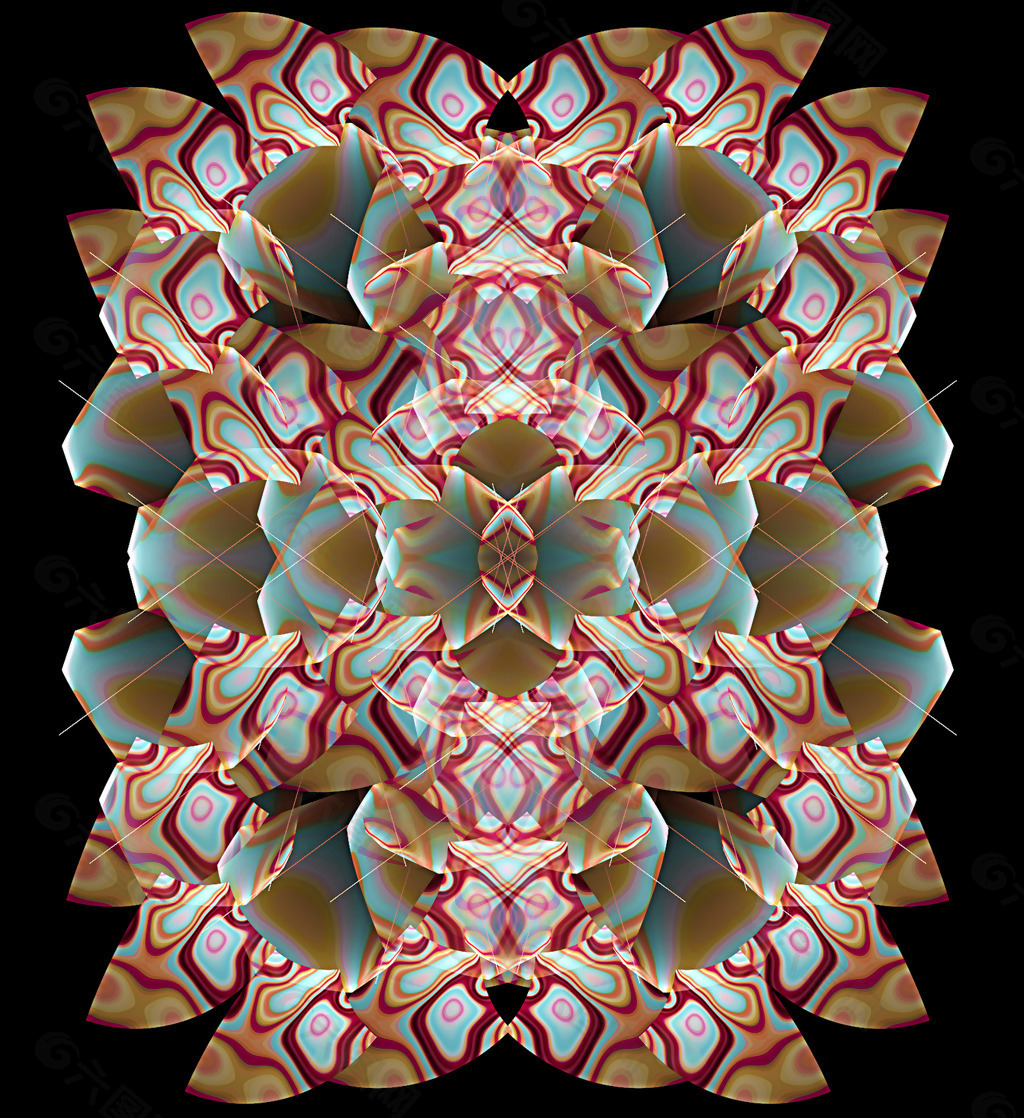 位图 插画 时尚插画 花纹 抽象花纹 免费素材