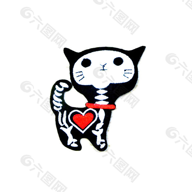 贴布 动物 猫 骷髅 孕妇装 免费素材