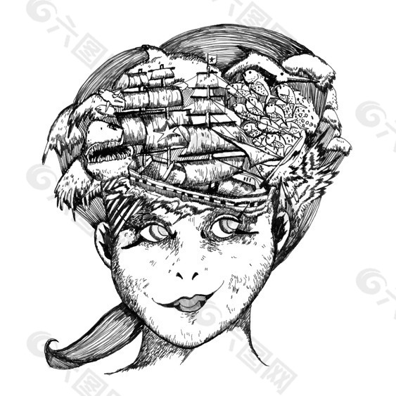 位图 插画 时尚插画 插画师 AI 免费素材