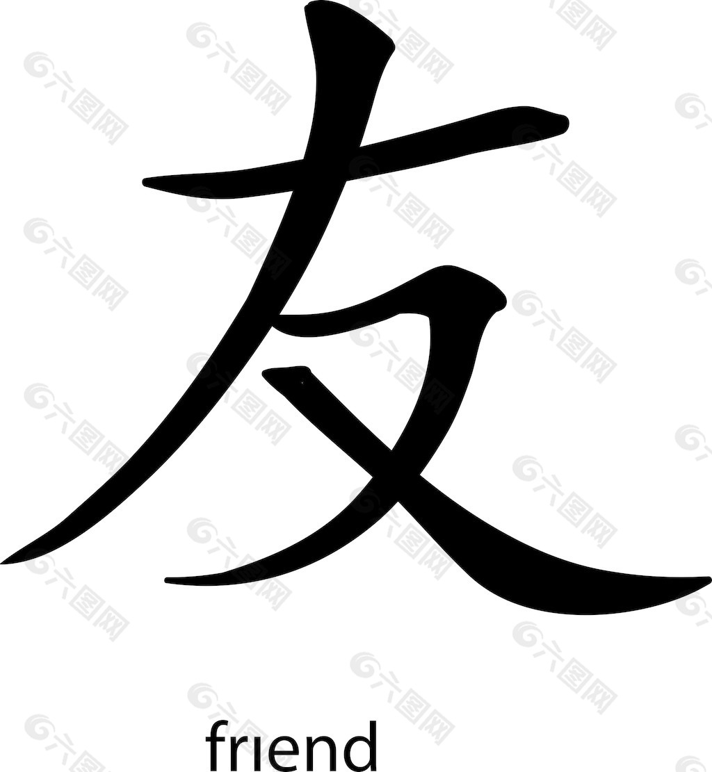 中国的象形文字矢量元素