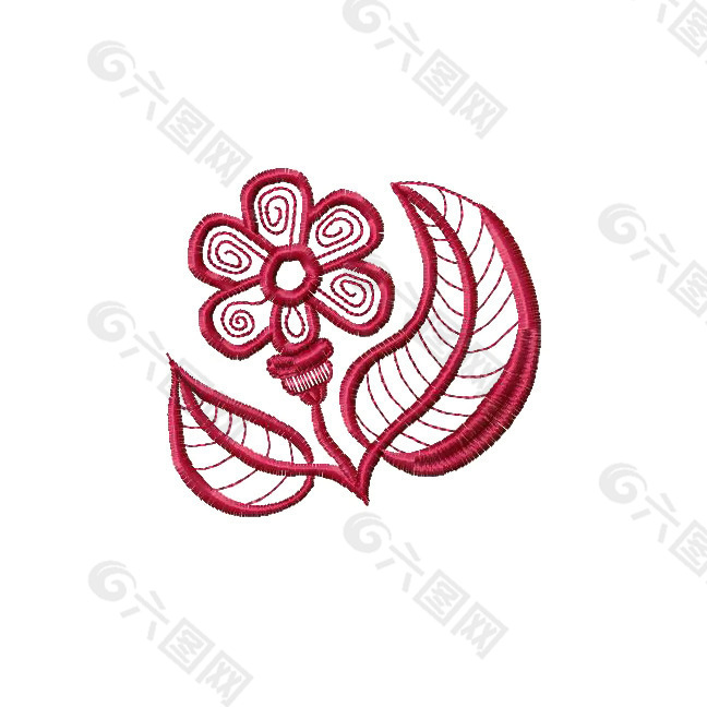 绣花 植物 花朵 免费素材