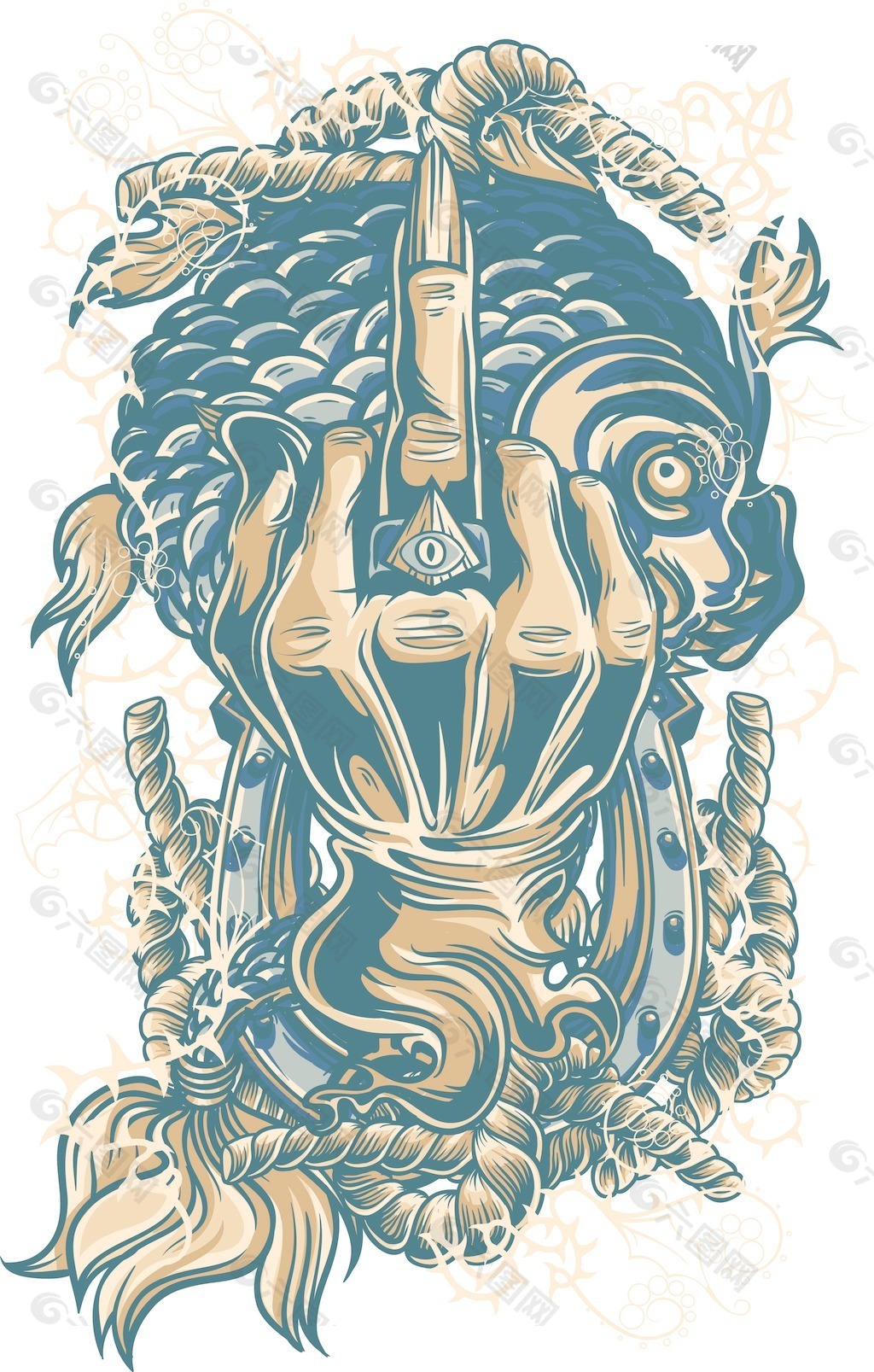 老式的向量的T恤设计