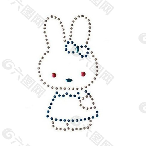 烫钻 动物 兔子 婴童装 宝宝装 免费素材