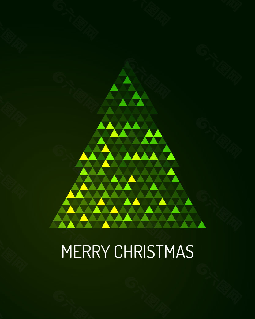 绿色创意圣诞树