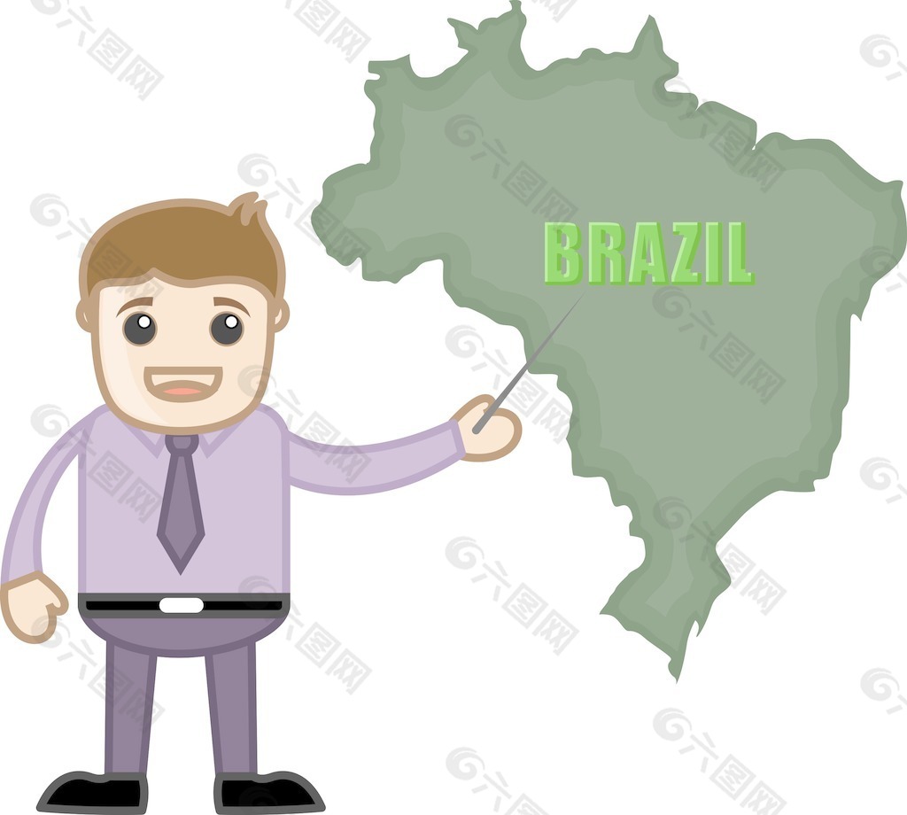 人表现出巴西地图矢量