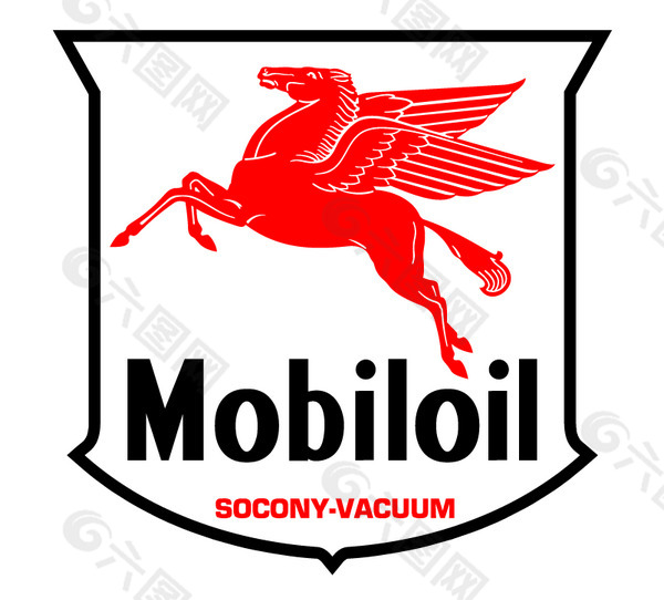 Mobiloil logo设计欣赏 Mobiloil汽车logo图下载标志设计欣赏