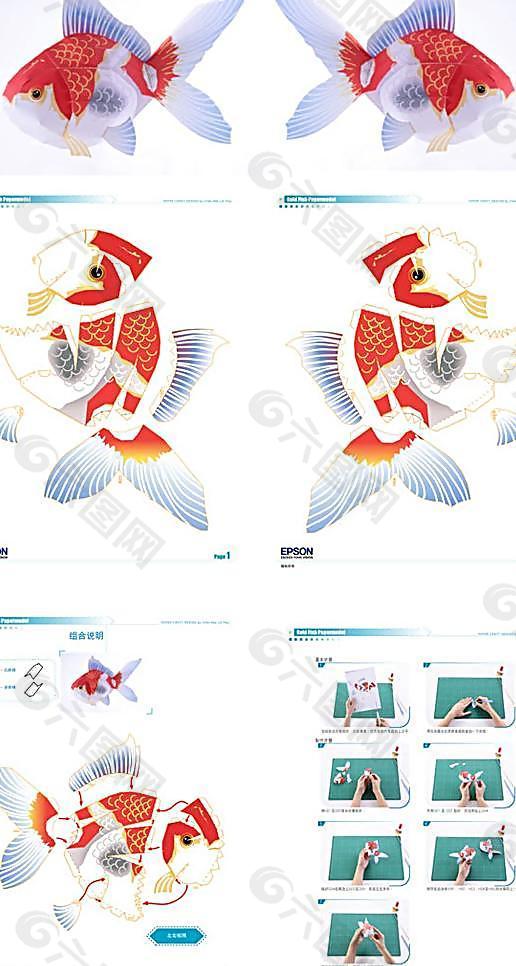 金鱼纸模图片平面广告素材免费下载 图片编号 六图网