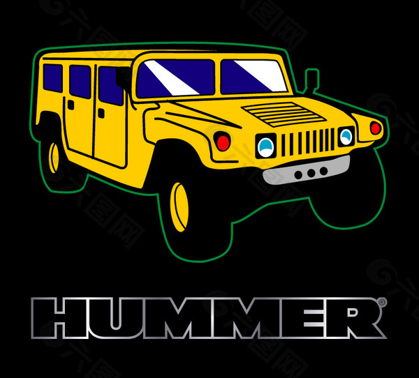 Hummer logo设计欣赏 Hummer矢量名车标志下载标志设计欣赏