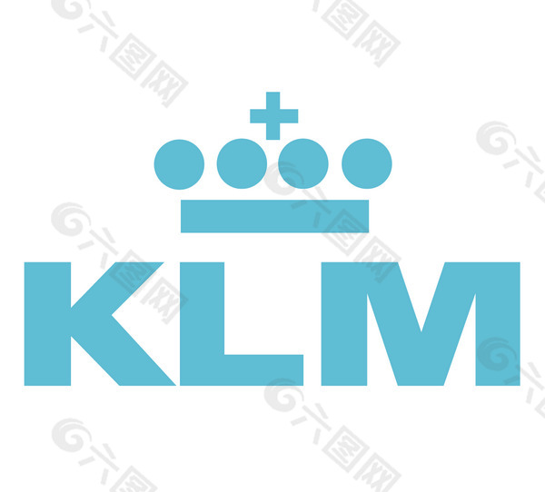 KLM(6) logo设计欣赏 KLM(6)民航业标志下载标志设计欣赏