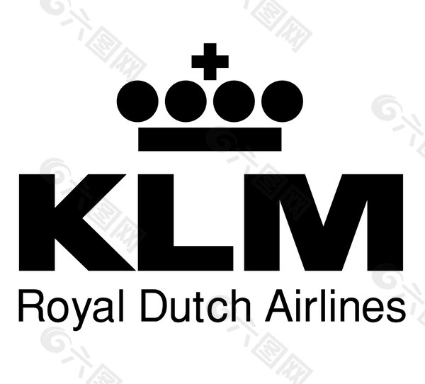 KLM(5) logo设计欣赏 KLM(5)民航业标志下载标志设计欣赏