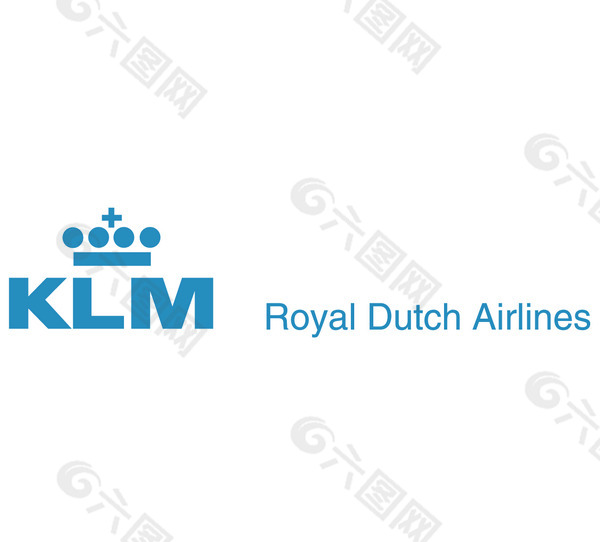 KLM(4) logo设计欣赏 KLM(4)民航业标志下载标志设计欣赏