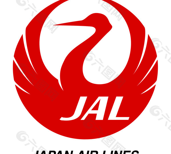 japan_airlines logo設計欣賞 japan_airlines民航業標誌下載標誌設計