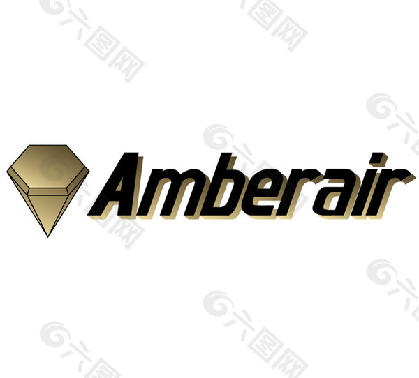 amberair logo設計欣賞 amberair民航公司標誌下載標誌設計欣賞