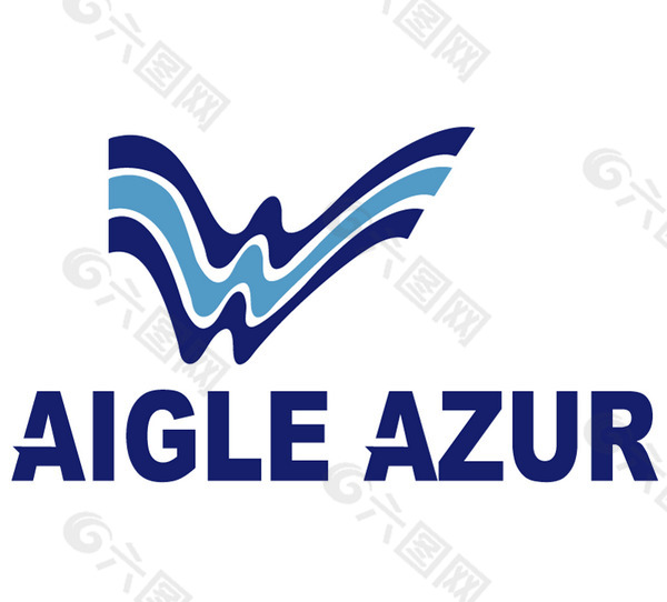 aigle_azur logo設計欣賞 aigle_azur航空公司標誌下載標誌設計欣賞